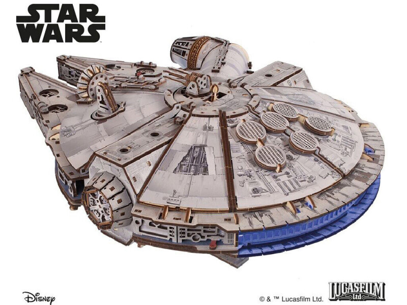 Ugears 3D dřevěná mechanická skládačka Star Wars Millennium Falcon